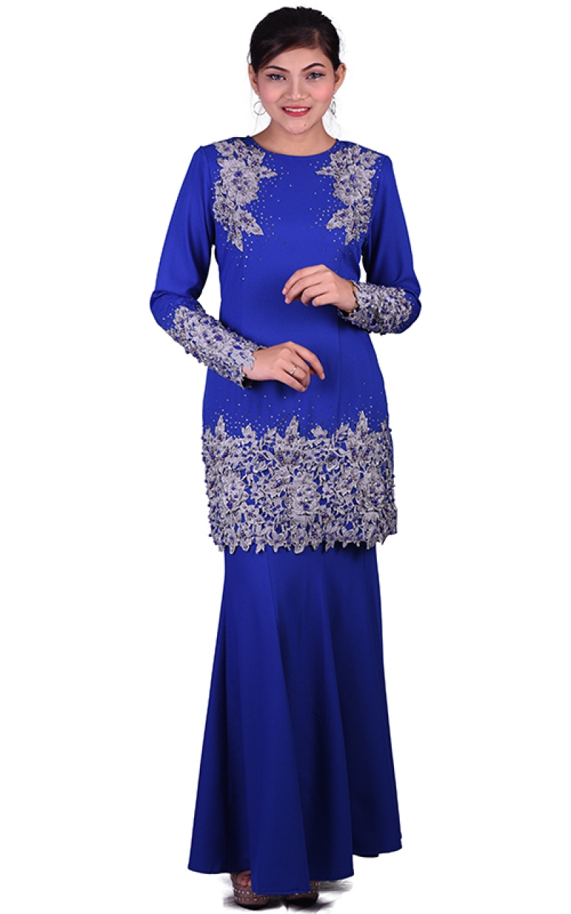  BAJU KURUNG  MODEN KAIF BLUE Baju Kurung  Women