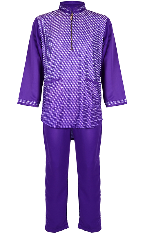 baju melayu aznel purple